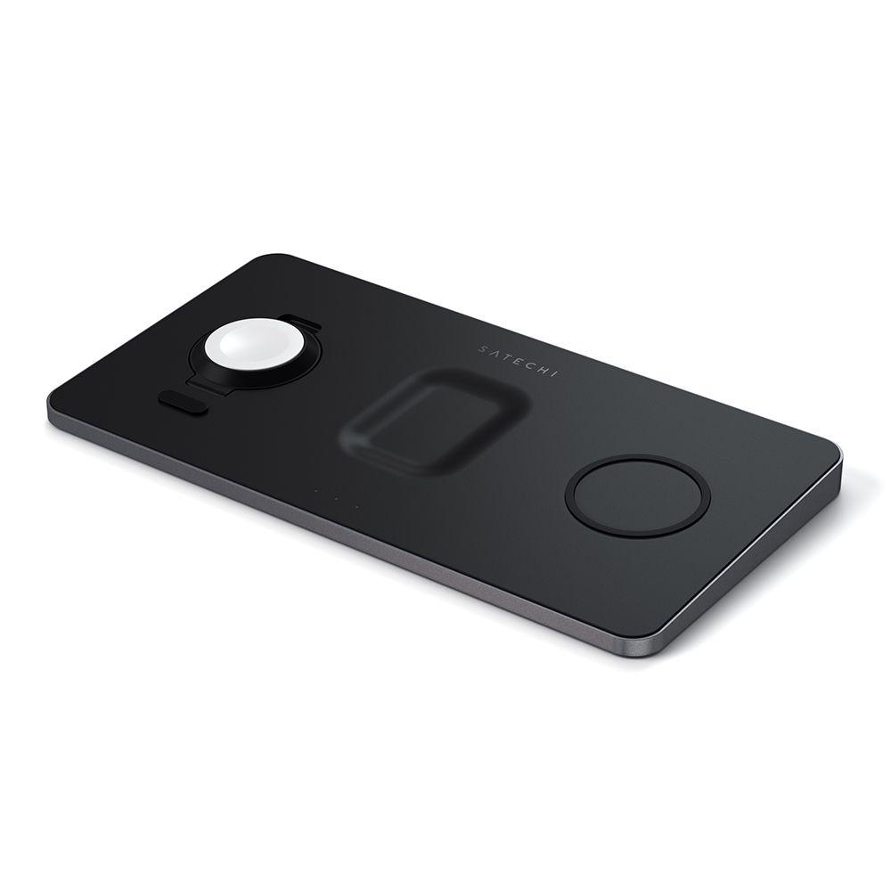 Зарядное устройство беспроводное Satechi Trio Wireless Charging Pad, черный - 0