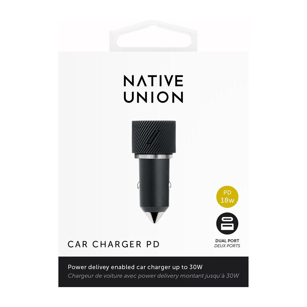 Зарядное устройство автомобильное Native Union Car Charger 30W, 30Вт, черный - 2