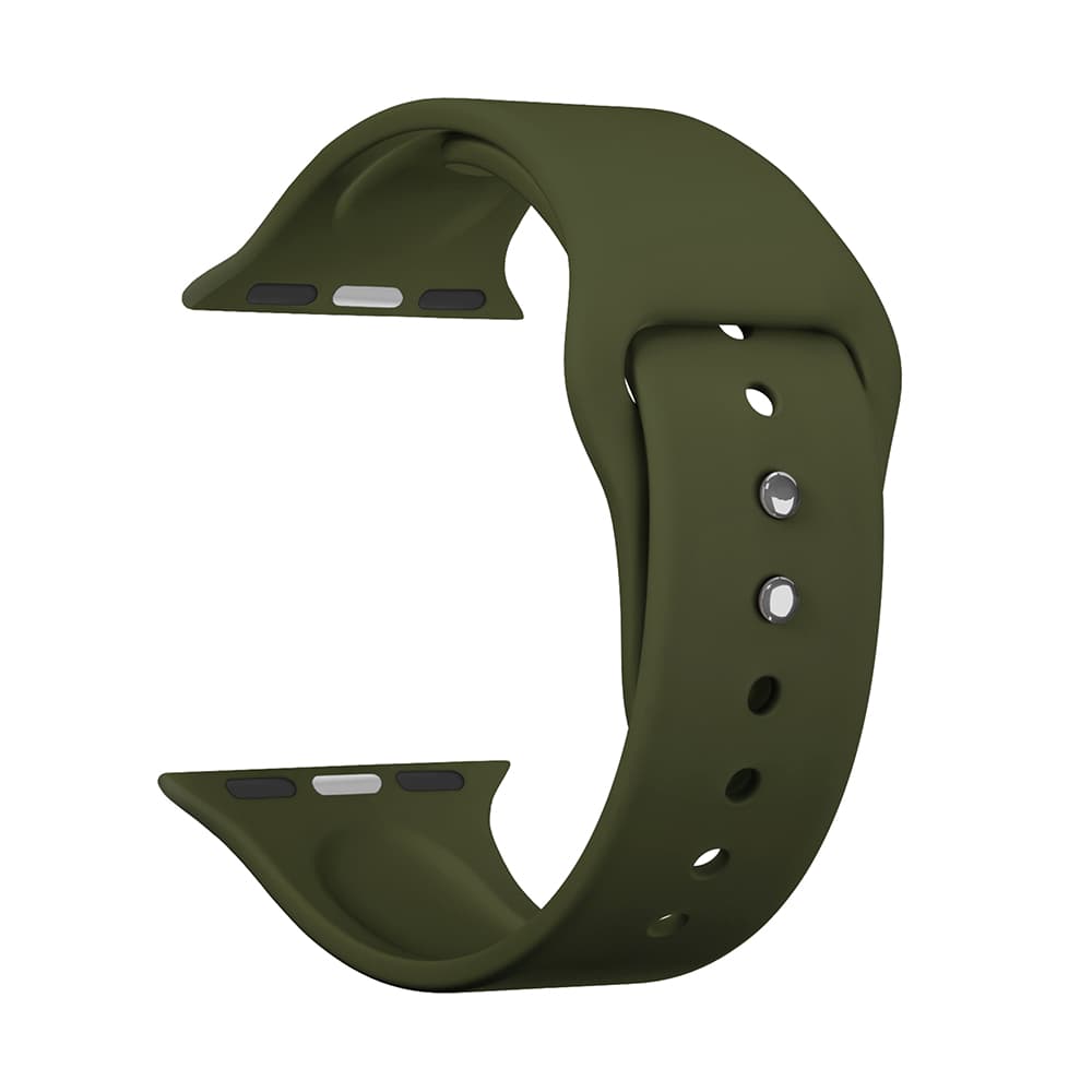 Ремешок Lyambda Altair для Apple Watch 42mm/44mm, Универсальный, силикон, оливковый— фото №0
