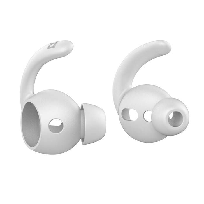 Силиконовые амбушюры Deppa Hooks для AirPods, 2 пары, цвет белый— фото №2