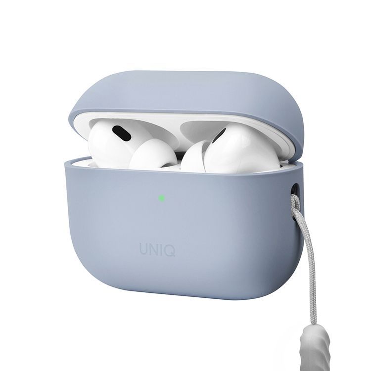 Чехол Uniq LINO синий, для AirPods Pro 2— фото №1