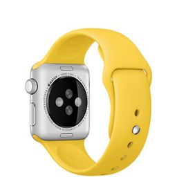 Apple Watch Sport (MMF02) - 38 мм, серебристый алюминий, жёлтый спортивный ремешок— фото №2