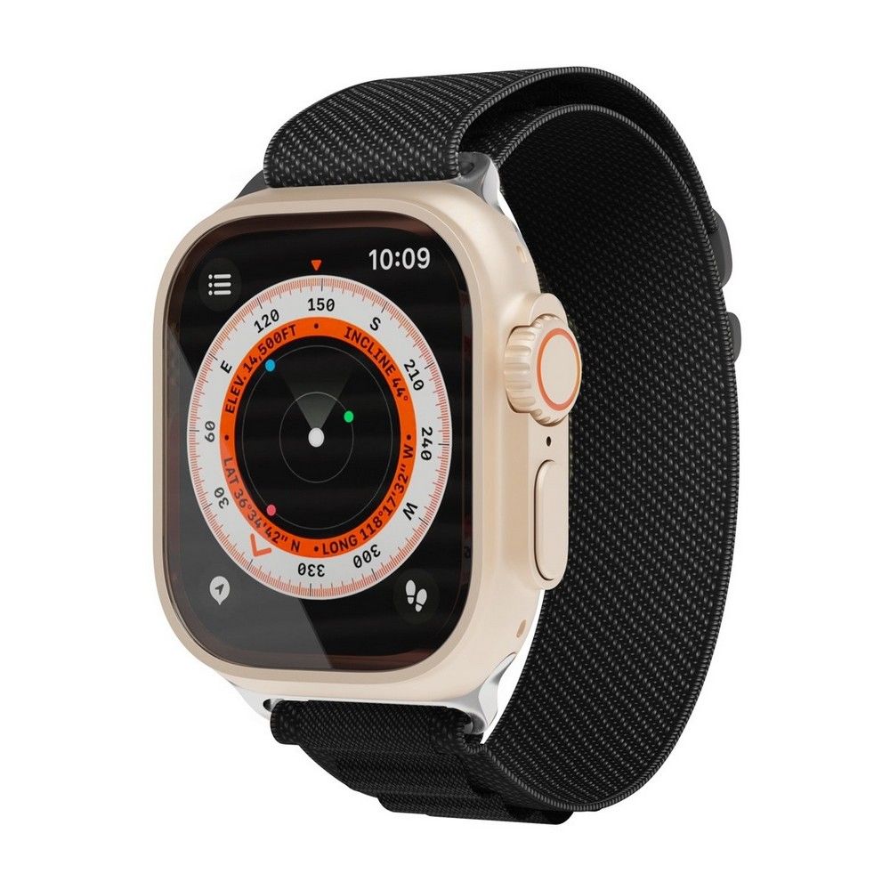 Ремешок VLP Extreme Band для Apple Watch 42/44/45/49mm, Нейлон, черный— фото №0