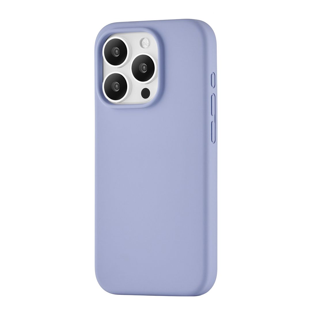 Чехол-накладка uBear Touch Mag Case для iPhone 15 Pro, силикон, фиолетовый— фото №1