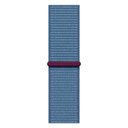 Apple Watch Series 9  (корпус - серебристый, 41mm ремешок Sport Loop зимний синий)— фото №3