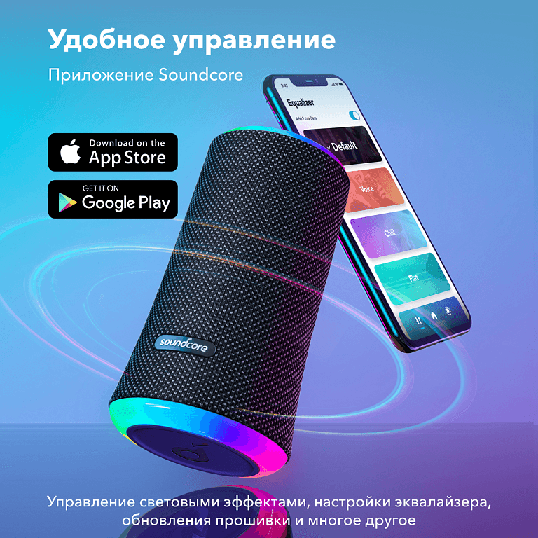 Акустическая система Anker SoundCore Flare 2, 20 Вт синий— фото №6