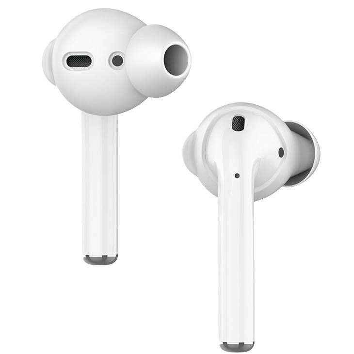 Силиконовые амбушюры Deppa Buds для AirPods, 2 пары, цвет белый— фото №0