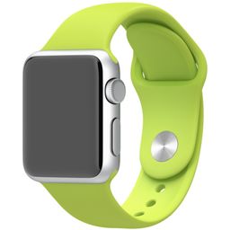 Apple Watch Sport - 42 мм, серебристый алюминий, зелёный спортивный ремешок— фото №0