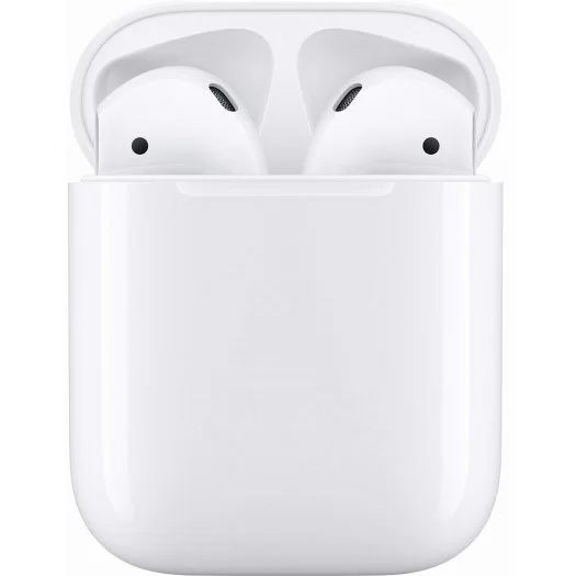 Беспроводные наушники Apple AirPods (2019) в зарядном футляре, белый— фото №0