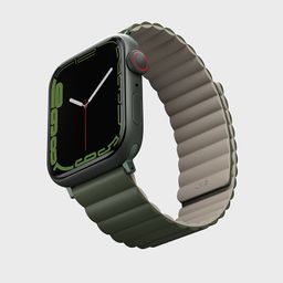 Ремешок Uniq Revix для Apple Watch 45/49mm, Силикон, зеленый— фото №1