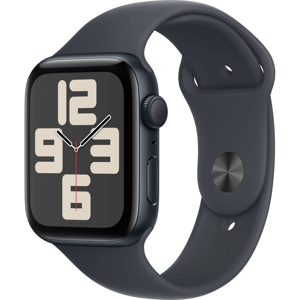 Apple Watch SE GPS  (корпус - темная ночь, 44mm ремешок Sport Band темная ночь, размер S/M)— фото №0