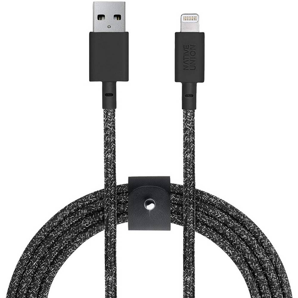 Кабель Native Union Belt Cable XL Cosmos Black USB / Lightning 3м, черный— фото №1