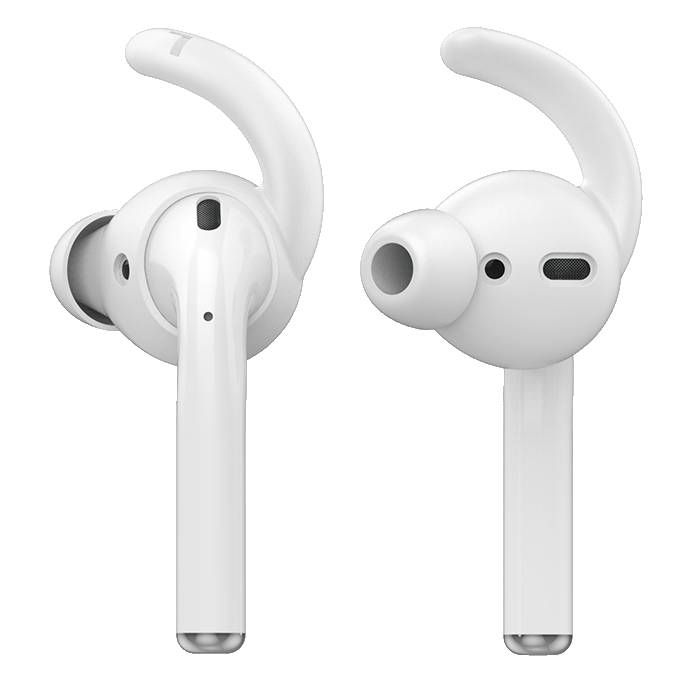 Силиконовые амбушюры Deppa Hooks для AirPods, 2 пары, цвет белый— фото №0