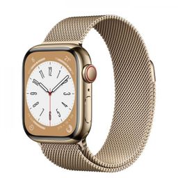 Apple Watch Series 8 GPS + Cellular 45mm (корпус - золотой, IP6X)— фото №0