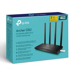 Роутер TP-LINK Archer C6U, черный— фото №3