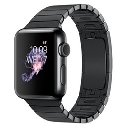 Apple Watch Series 2 (MNQ02RU/A) - 42 мм, нержавеющая сталь «чёрный космос», блочный браслет из нержавеющей стали «чёрный космос»— фото №0