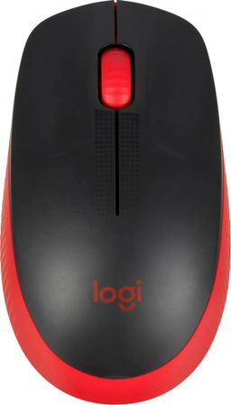 Мышь Logitech M190, беспроводная, черный+красный— фото №0