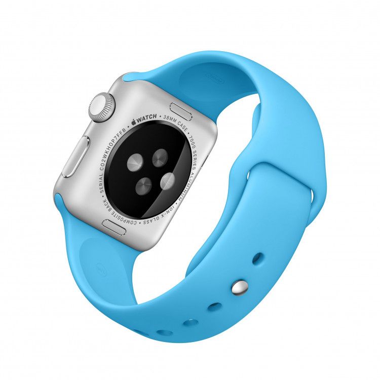 Apple Watch Sport (MJ3N2) - 42 мм, серебристый алюминий, белый спортивный ремешок— фото №2