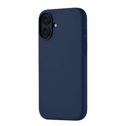 Чехол-накладка uBear Touch Mag Case для iPhone 16 Plus, силикон, темно-синий— фото №1