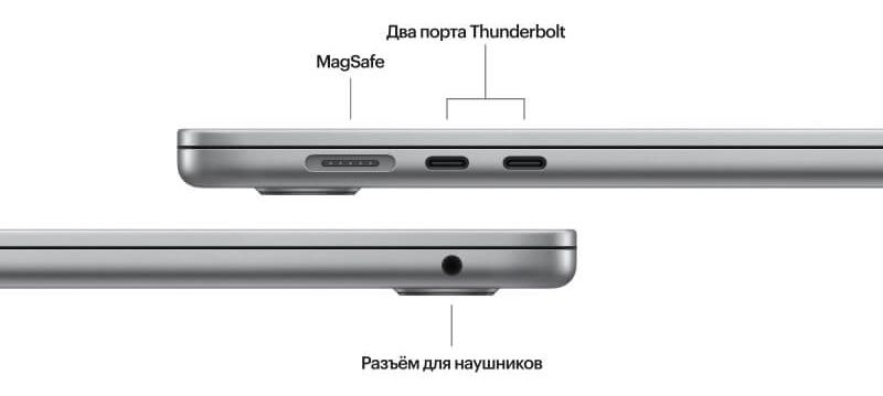 2024 Apple MacBook Air 15.3″ серый космос (Apple M3, 8Gb, SSD 256Gb, M3 (10 GPU))— фото №5