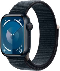 Apple Watch Series 9 + Cellular  (корпус - темная ночь, 41mm ремешок Sport Loop темная ночь)— фото №0