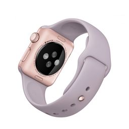 Apple Watch Sport (MLCH2) - 38 мм, алюминий «розовое золото», сиреневый спортивный ремешок— фото №4