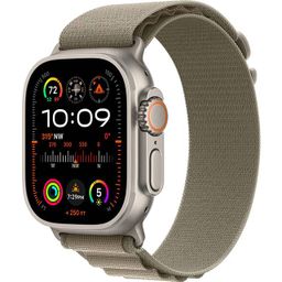 Apple Watch Ultra 2 GPS + Cellular 49mm (корпус - титан, ремешок Alpine Loop оливковый, IP6X)— фото №0