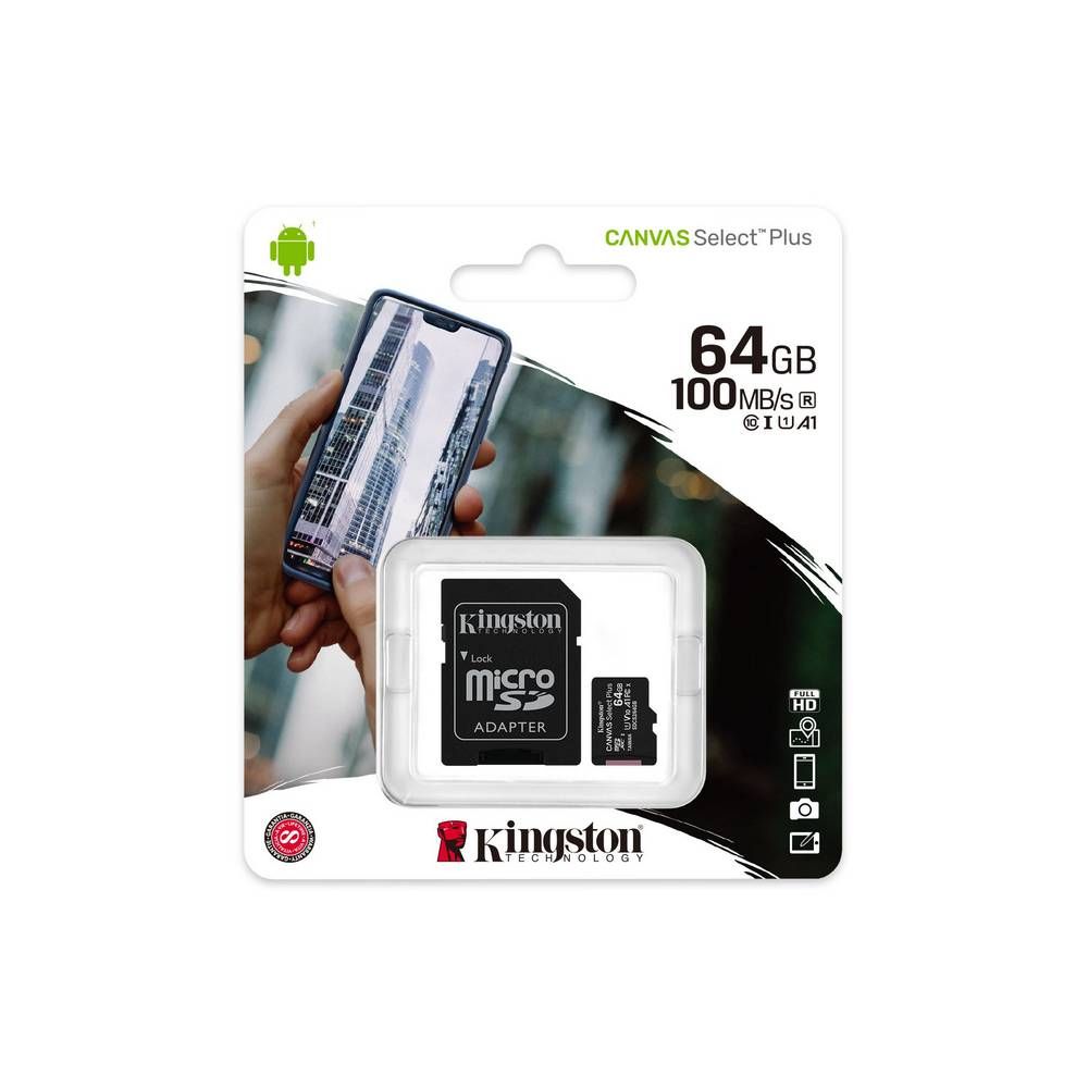 Карта памяти microSDXC Kingston Canvas Select Plus, 64GB— фото №2