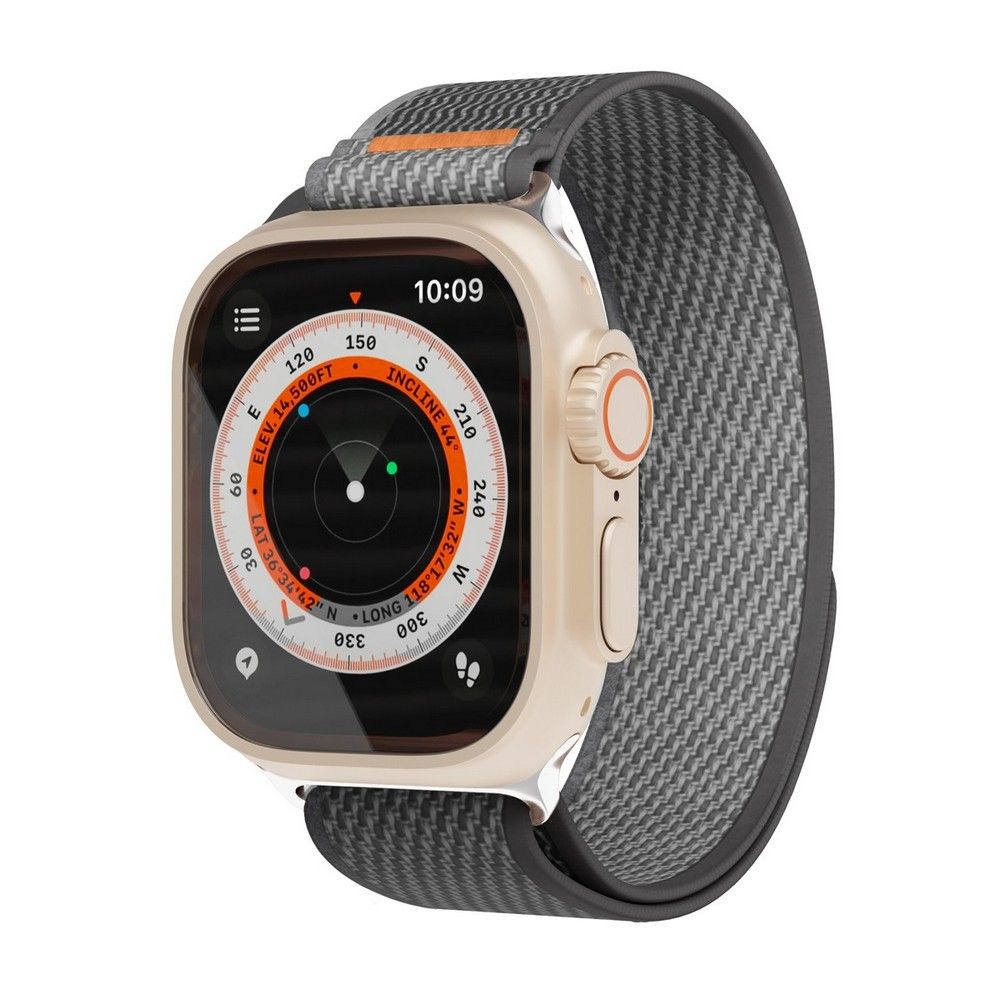 Ремешок VLP Trail Band для Apple Watch 42/44/45/49mm, Нейлон, черный/серый— фото №0