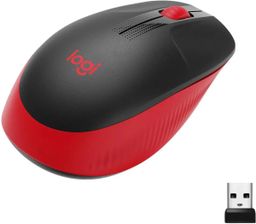 Мышь Logitech M190, беспроводная, черный+красный— фото №1