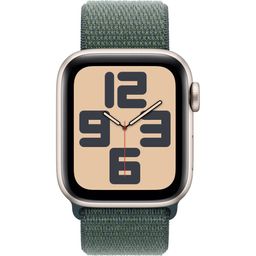 Apple Watch SE GPS  (корпус - сияющая звезда, 40mm ремешок Sport Loop зеленый, размер One Size)— фото №1