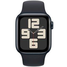 Apple Watch SE 2023 GPS  (корпус - темная ночь, 40mm ремешок Sport Band темная ночь, размер S/M)— фото №1