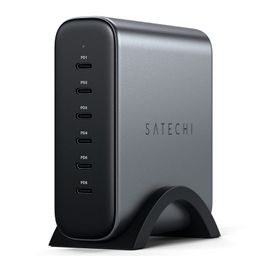 Зарядное устройство сетевое Satechi USB-C 6-port GaN charger, 200Вт, серый— фото №0