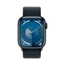 Apple Watch Series 9 + Cellular  (корпус - темная ночь, 41mm ремешок Sport Loop темная ночь)— фото №1