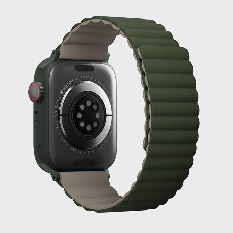 Ремешок Uniq Revix для Apple Watch 45/49mm, Силикон, зеленый— фото №2