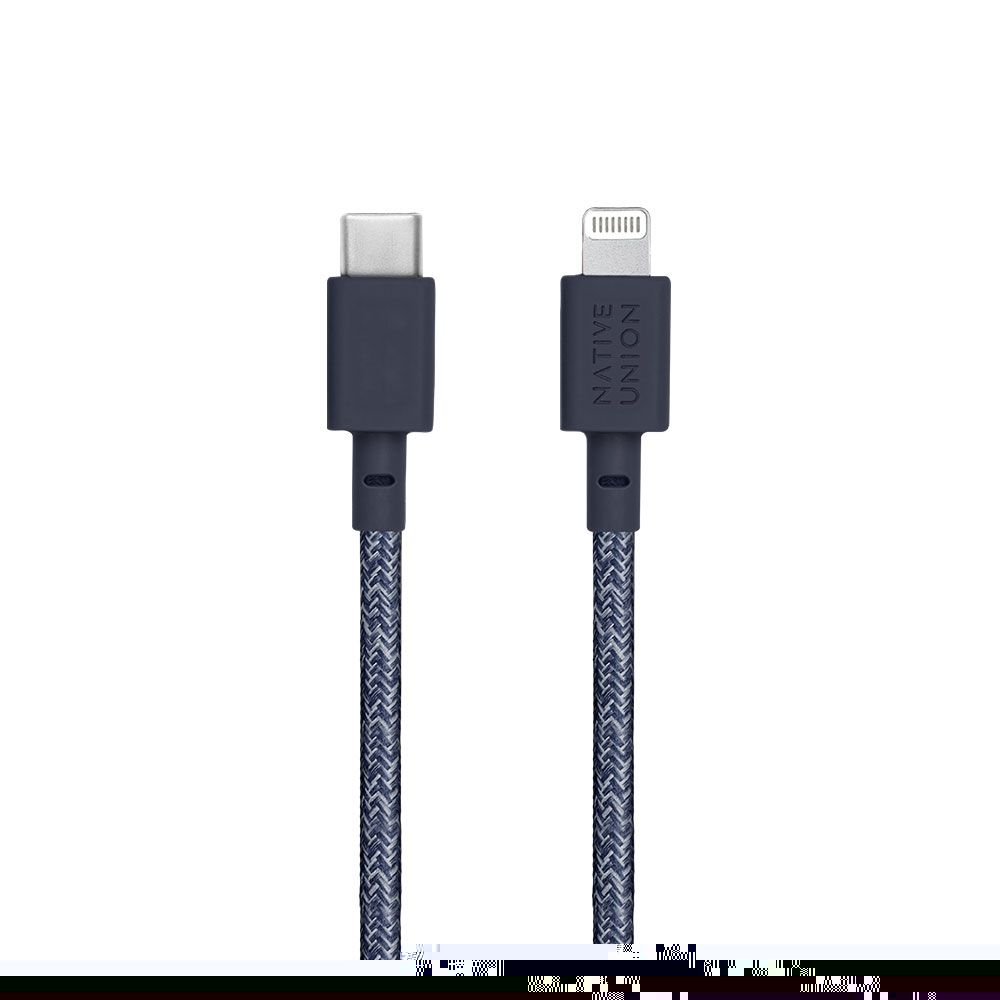 Кабель Native Union Belt Cable USB-C / Lightning, 1,2м, синий— фото №1