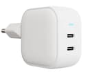 Зарядное устройство сетевое VLP G-Charge 2x USB-C, 45Вт, белый