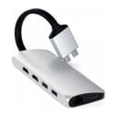 Адаптер мультипортовый Satechi Type-C Dual Multimedia Adapter 8 в 1, серебристый