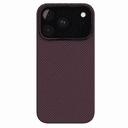 Чехол-накладка VLP Kevlar Case для iPhone 18 Pro Max, кевлар, темная вишня