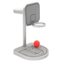 Зарядное устройство беспроводное Magssory Basketball Qi2, 3 в 1, 22Вт, серебристый