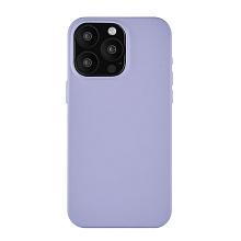 Чехол-накладка uBear Capital Case для iPhone 15 Pro Max, кожа, лавандовый - 0
