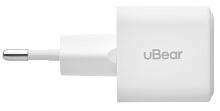Зарядное устройство сетевое uBear Bridge GaN, 25Вт, белый - 3