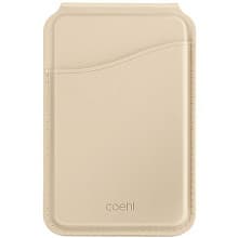 Кардхолдер Uniq Coehl Esme with Mirror and Stand MagSafe, экокожа, кремовый - 0