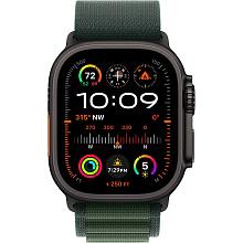 Apple Watch Ultra 2 GPS + Cellular 49mm (корпус - черный титан, ремешок Alpine Loop темно-зеленый, размер M) - 1