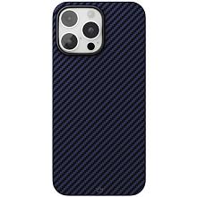 Чехол-накладка VLP Kevlar Case для iPhone 16 Pro Max, арамид (кевлар), темно-синий - 0