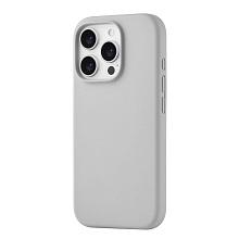 Чехол-накладка uBear Touch Mag Case для iPhone 16 Pro, силикон, светло-серый - 1