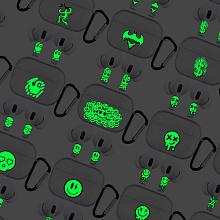 Чехол и наклейки Asynora Glow Peace, для AirPods 4/4 ANC - 3