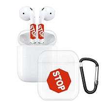 Чехол и наклейки Asynora STOP, для AirPods 2 - 0