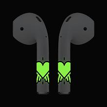 Чехол и наклейки Asynora Glow Heart, для AirPods 2 - 1