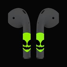 Чехол и наклейки Asynora Glow UFO, для AirPods 2 - 1